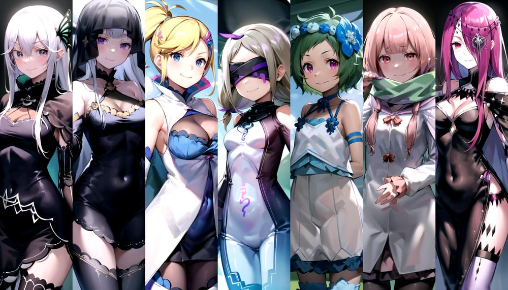 Re:Zero Witches Pack 7 in 1 - Echidna Satella Minerva Daphne Typhon Carmilla Sekhmet - AI Model cover image