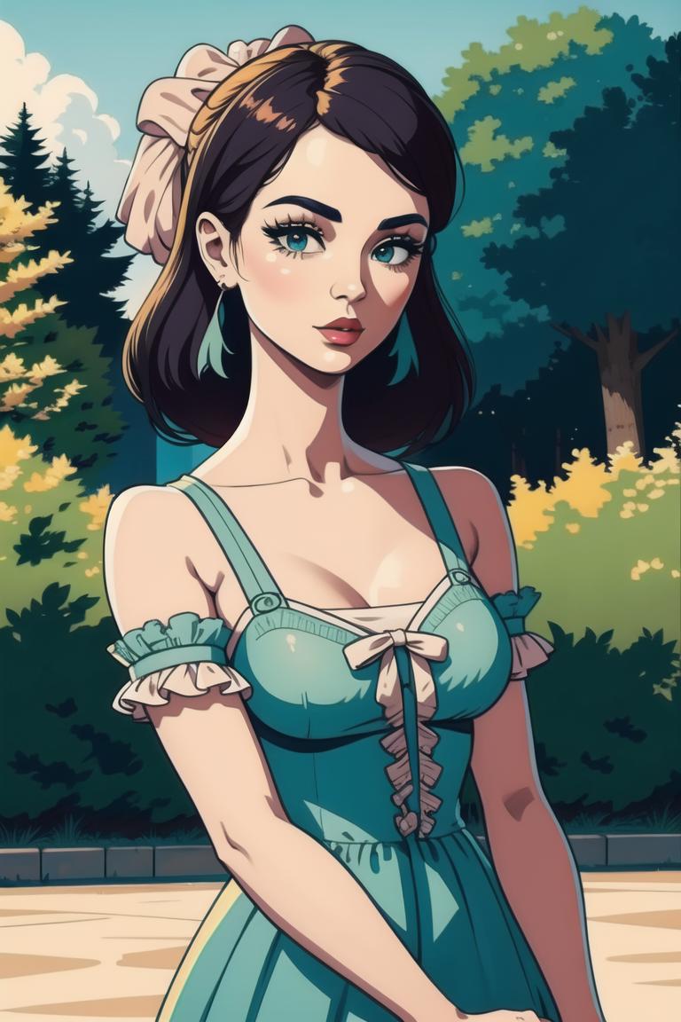 Retro - Style - v1.0｜Modelo de Arte IA & LoRA | PixAI