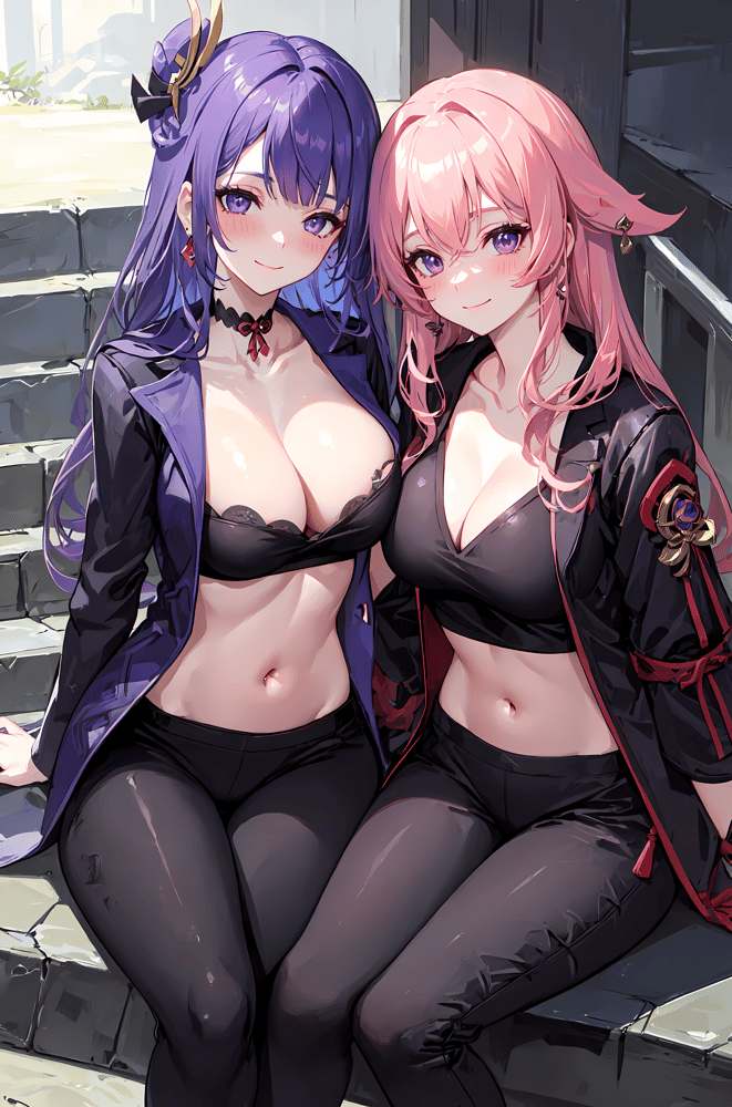 AI art "Miko & Ei"