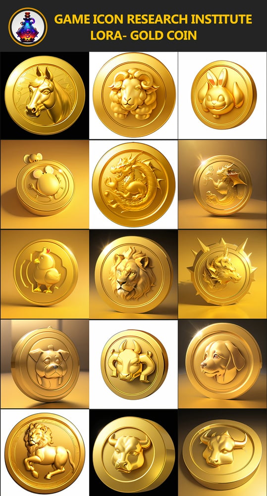 Coins RPG Icons - AI LoRA model on PixAI