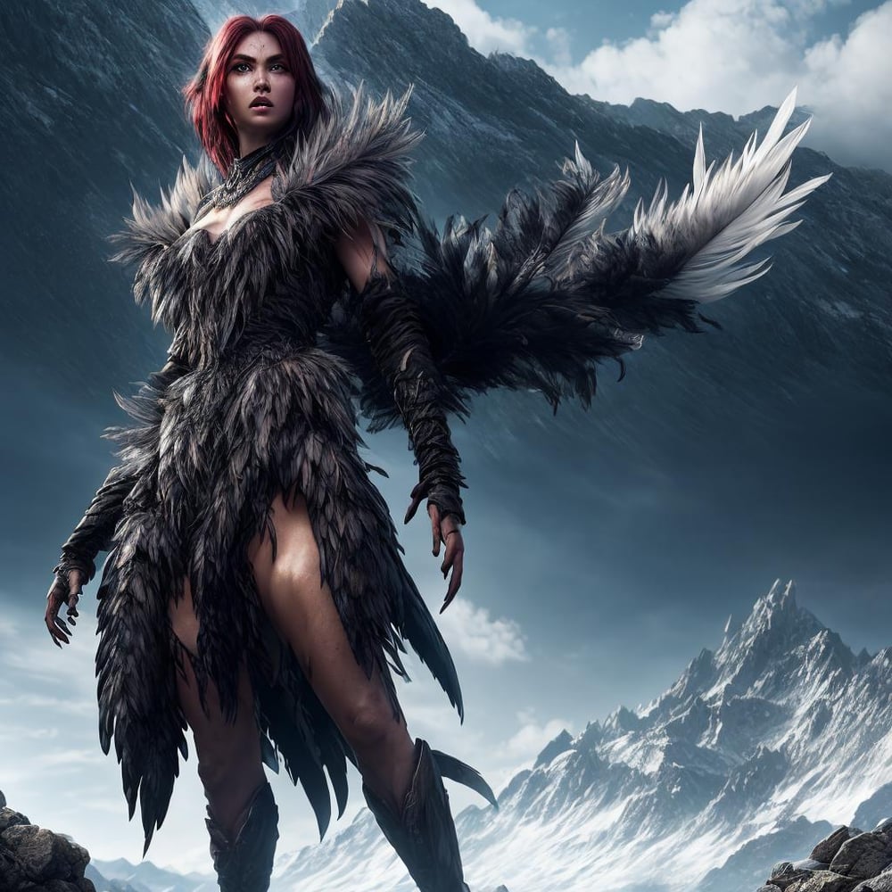 LnF Aeros - Feather Robe - AI Model cover image