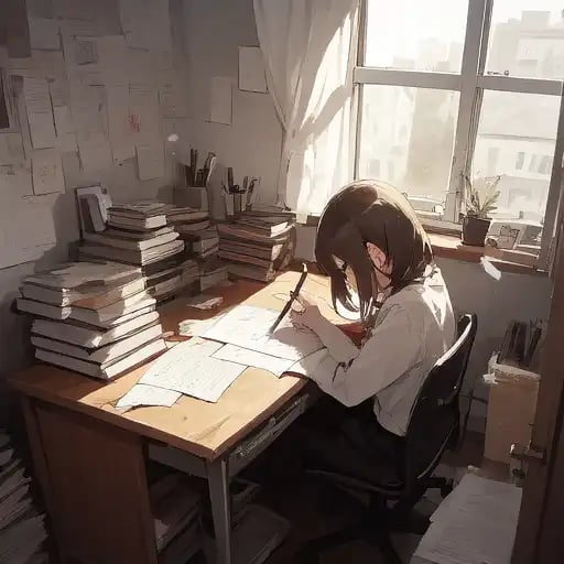 AI art "Writing a Novel"