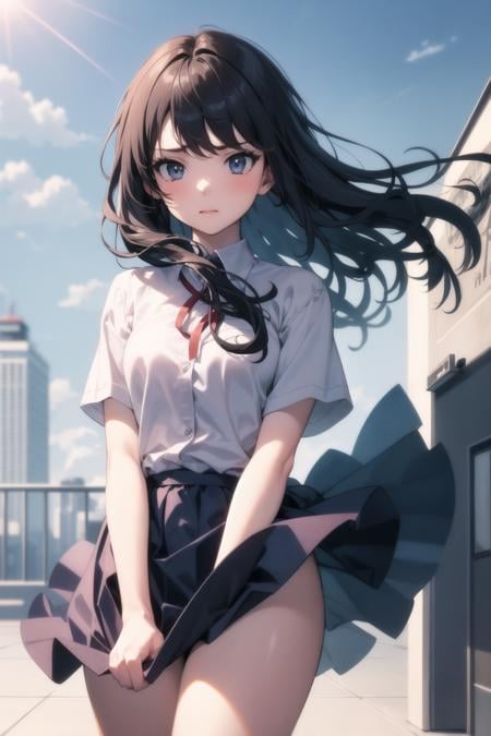 Skirt tug / dress tug / clothes tug - AI Model cover image
