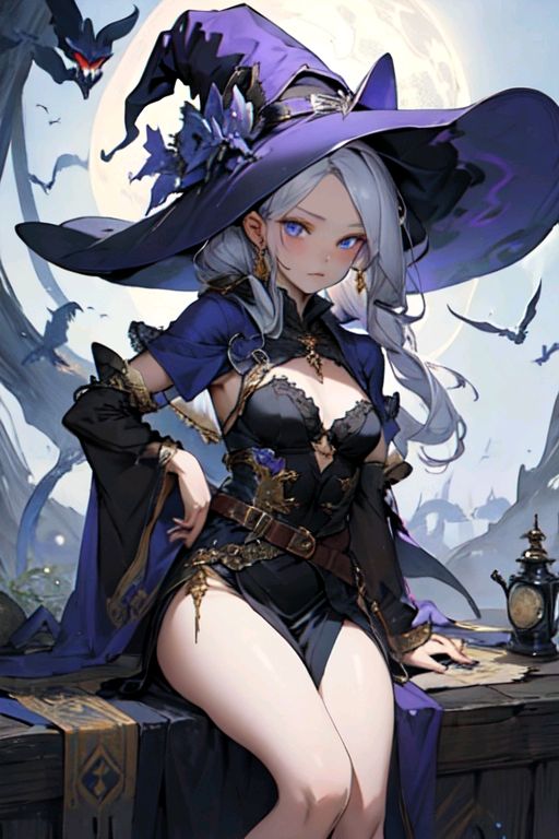 AI art "witch sister"