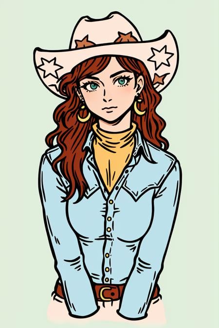 Western Illustration Vector Style LoRA - AI Model cover image