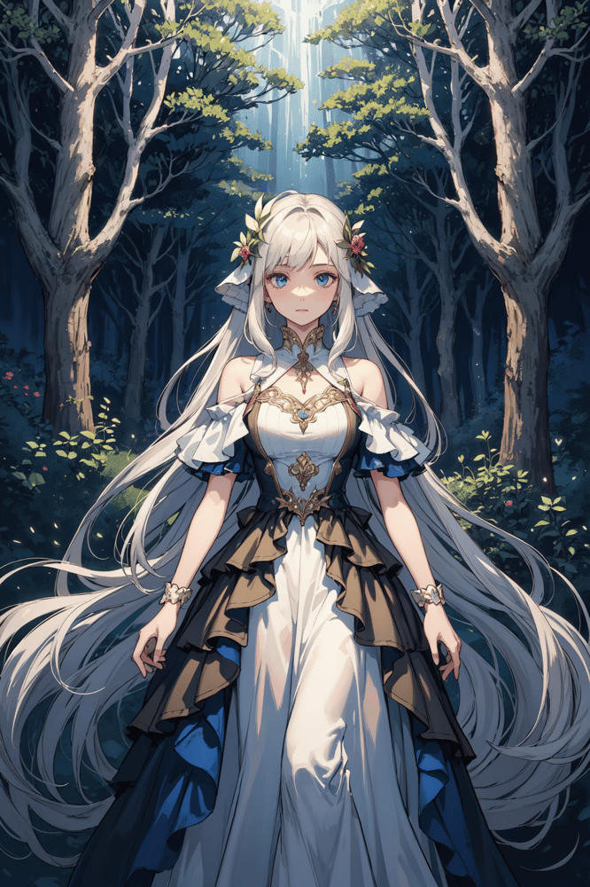 AI art "Princess Lost in Forest"