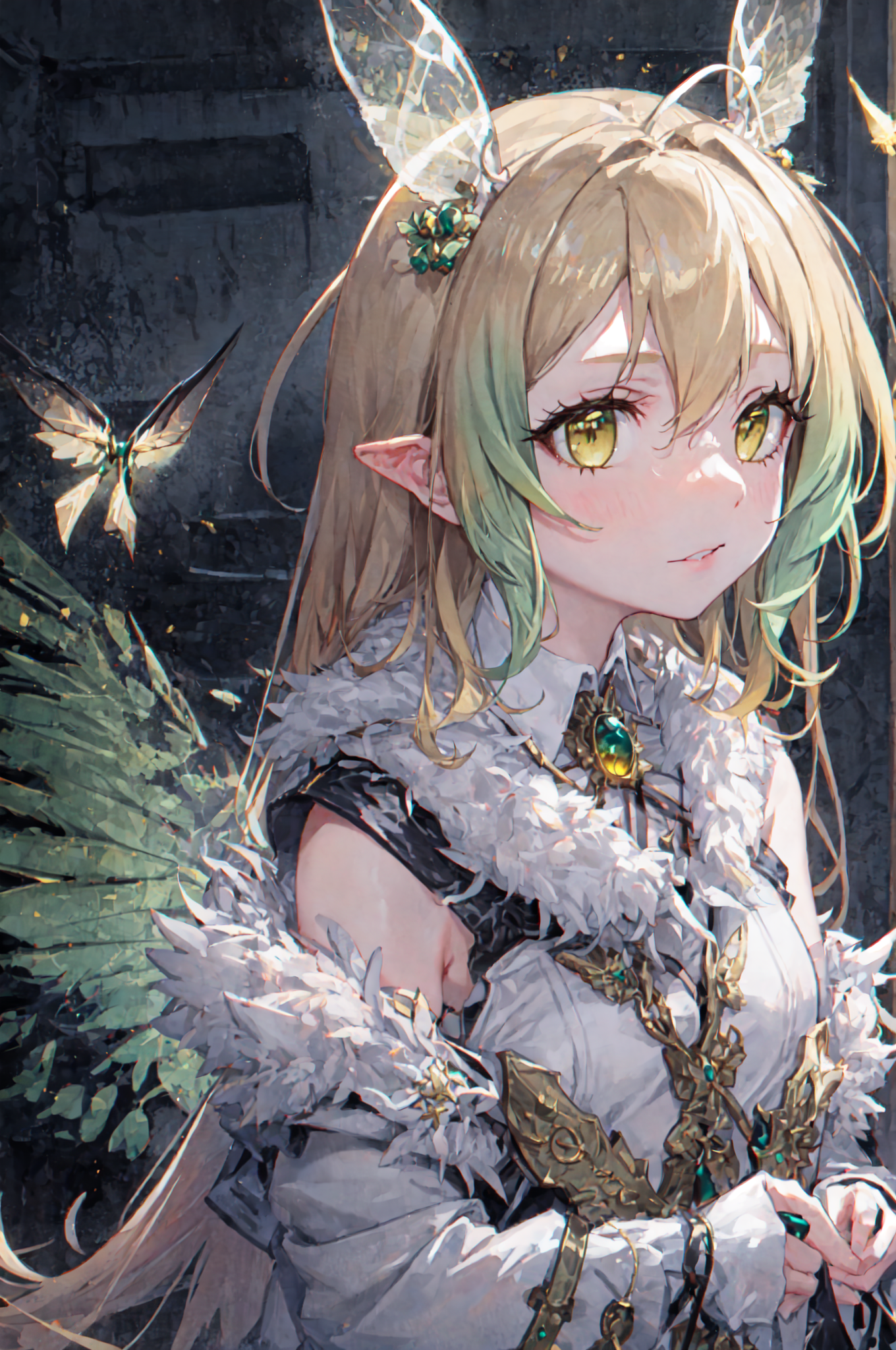 AI art "Wistful moth girl"