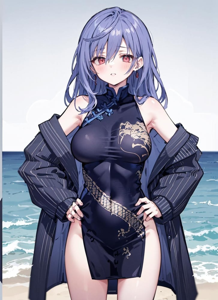 【Costume】【Cosplay】China Dress of Kisaki (Blue Archive) 妃咲同款旗袍 - AI Model cover image