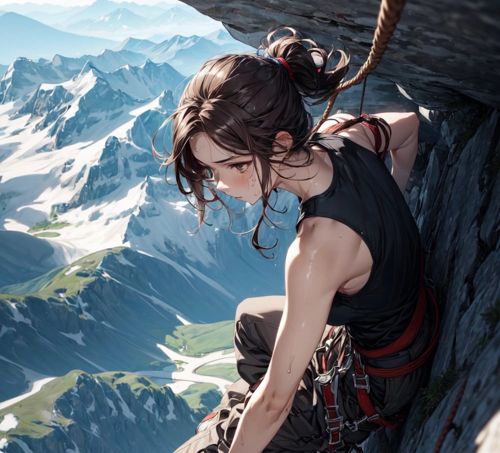 AI art "Rock climbing 🧗🏻‍♀️"