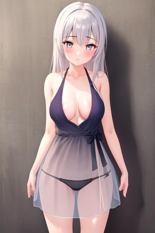 half transparent dress - AI Model cover image