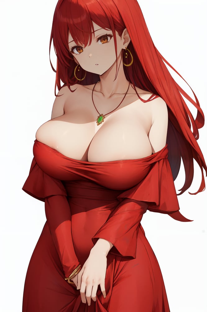 AI art "Red beauty"