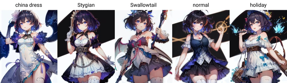 崩坏三-希儿-表人格 Honkai Impact-seele-white(5concepts,包含彼岸双生两皮肤和幻海梦蝶) - AI Model cover image