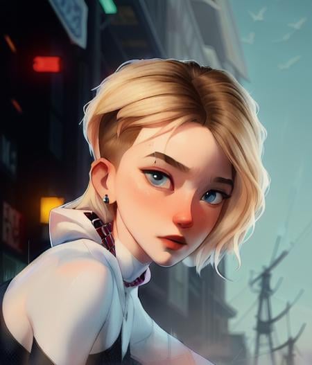 Gwen Stacy (sidecut / Spiderverse hairstyle) - AI LoRA model on PixAI