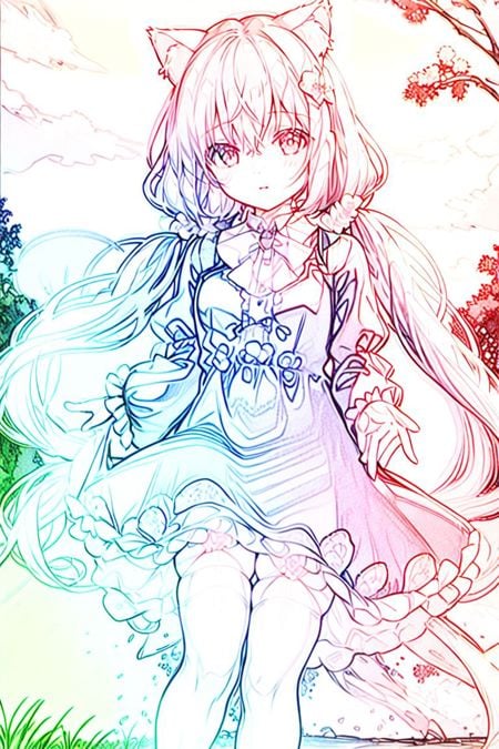 Rainbow lines style - AI Model cover image