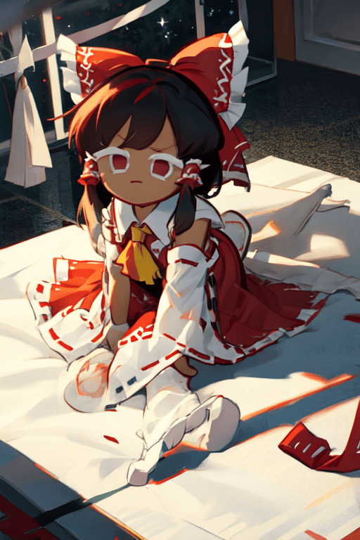 AI art "Reimu Hakurei But cookie run" for keywords Reimu hakurei