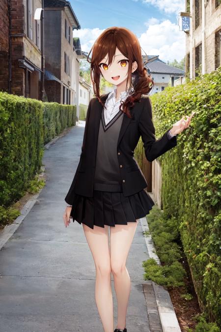 schoolgirl, brunette, anime girls, creative coding, Hori Kyouko