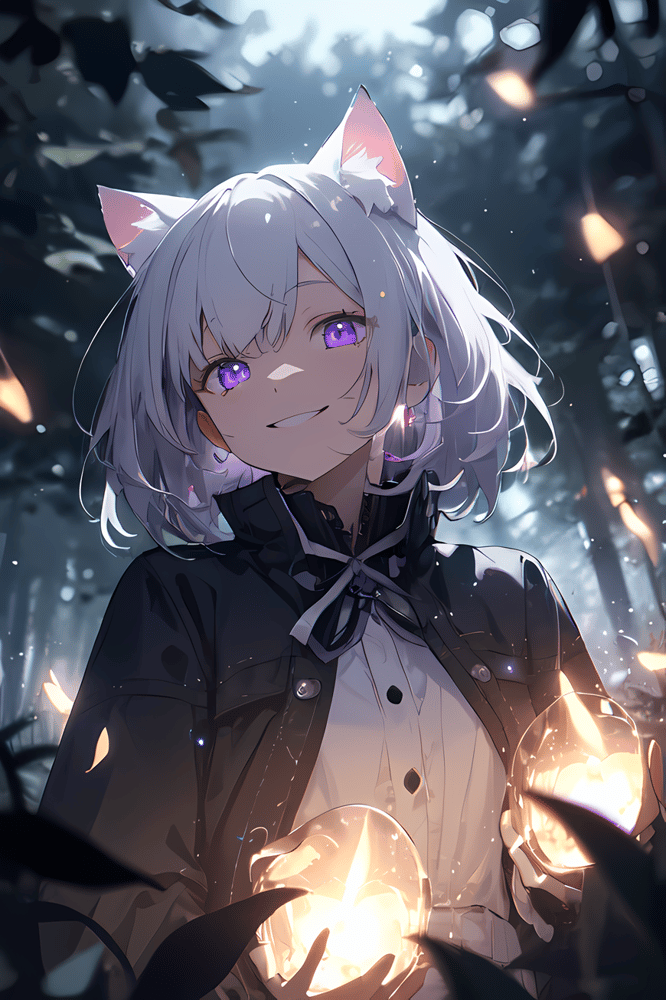 AI art "PixAI Girl With Magic Element"