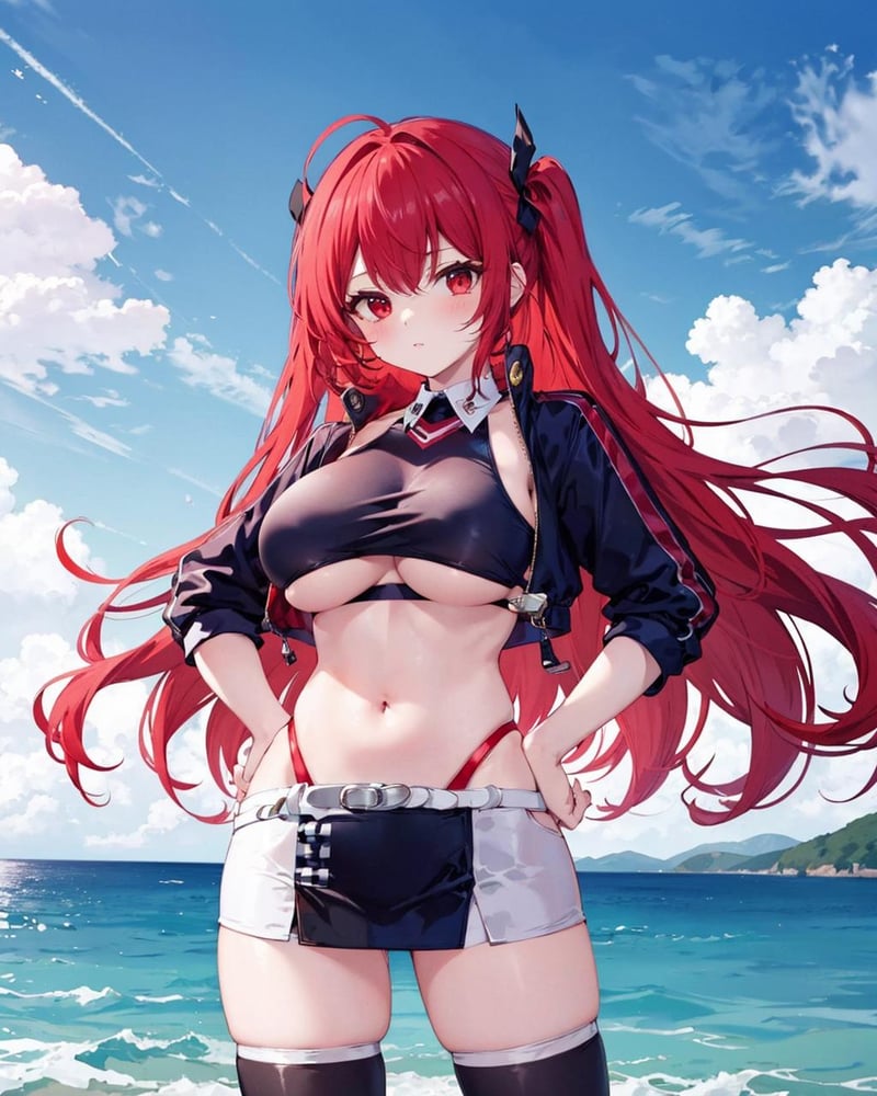 【Costume】【Cosplay】Race Queen Outfit of Prinz Eugen (Final Lap) (Azur Lane) 欧根同款赛车女郎服 - AI Model cover image