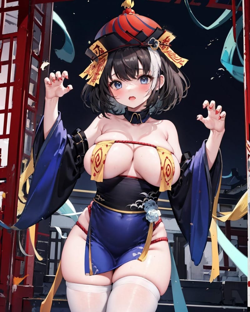【REMAKE】Hawh Jah Jiangshi Costume "The Festive Undead" (Azur Lane) 华甲 欢乐喜庆僵尸夜 重制版 - AI Model cover image