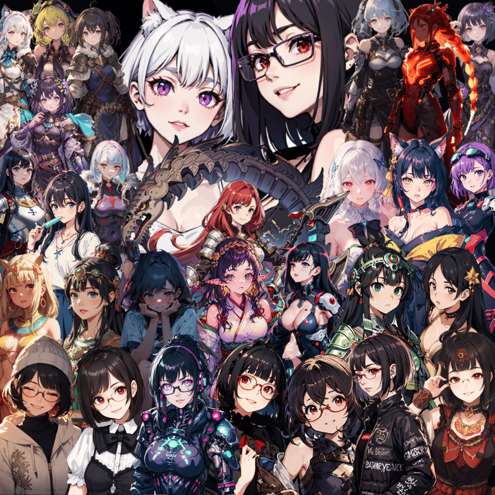 AI art "⛩️ 1000 Followers ⛩️" for keywords ⛩️ The culmination of all past artworks into one ⛩️