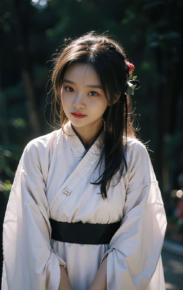 AI art "A beautiful girl with Chinese style wearing Hanfu"