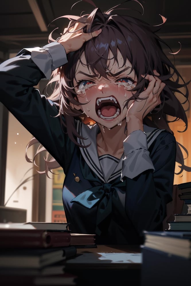 open mouth pain screaming shouting angry expressions | 灵魂大叫 怒吼 尖叫 痛苦 - AI Model cover image