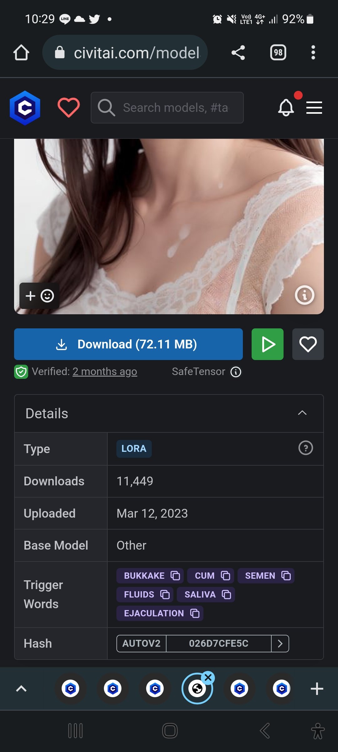 Bukkake - AI Model cover image