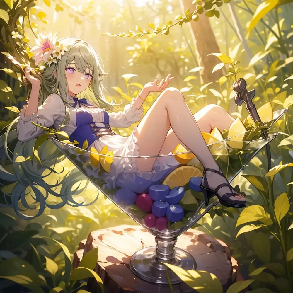 AI art "Nene in a glass"