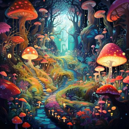 Magical Forest, Background Style LoRA V1.0 - AI LoRA model on PixAI