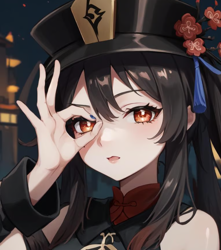 Ok sign over eye - AI LoRA model on PixAI
