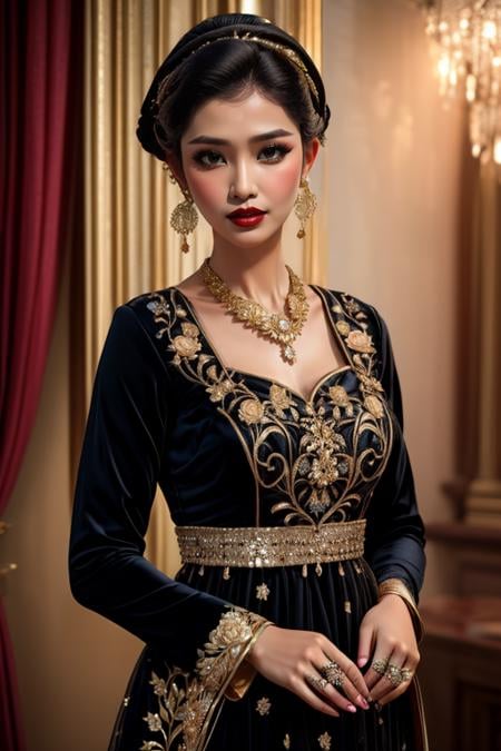 Javanese Traditional Women's Wedding Dress - AI Model cover image
