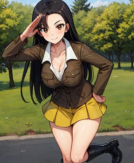 知波単高校・西絹代（ガールズ＆パンツァー）Kinuyo Nishi from chihatan high(Girls und Panzer) v1.0 - AI LoRA model on PixAI