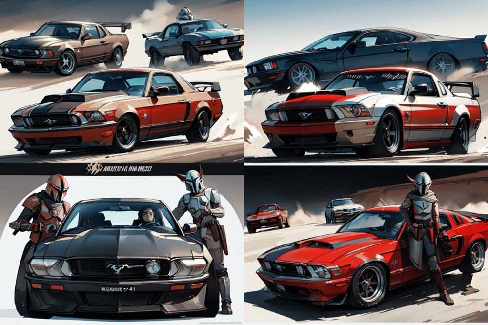 AI art "Mandalorian Mustang"