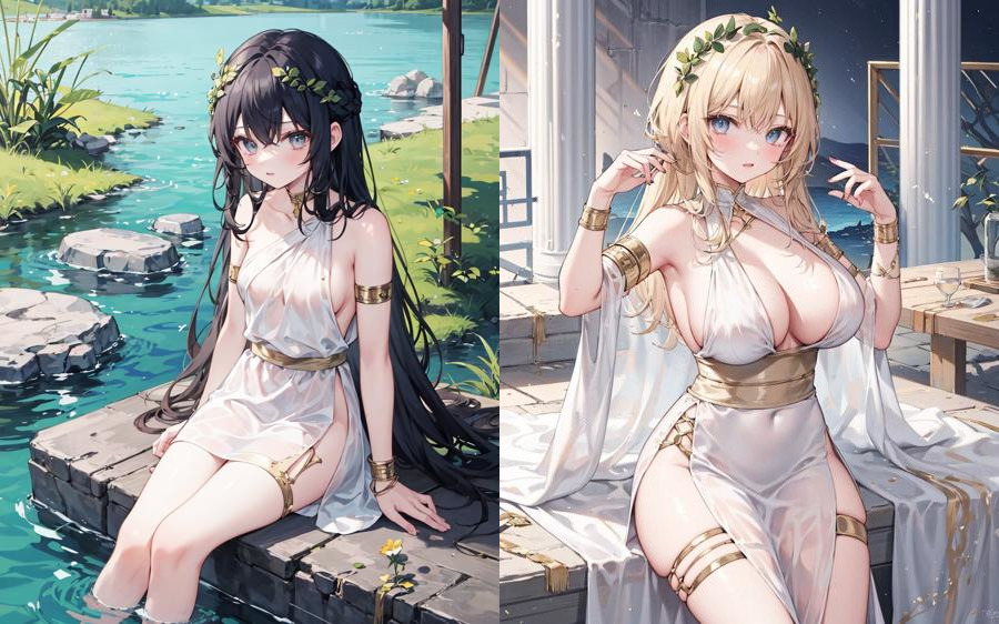 【Costume】Greek Clothes 希腊式白袍 - AI Model cover image