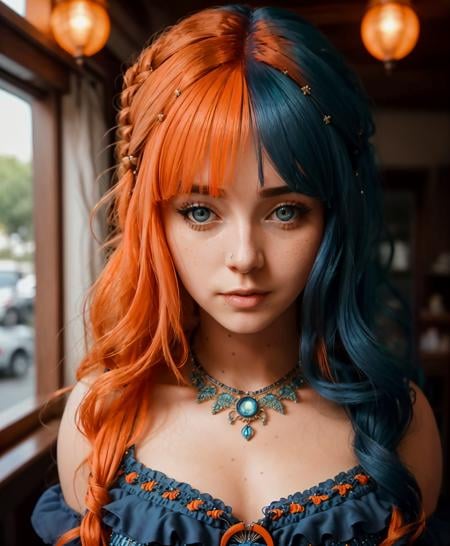👍🏼 Half Color Hair Concept / BodyModel / Realistic Style / anime - AI Model cover image