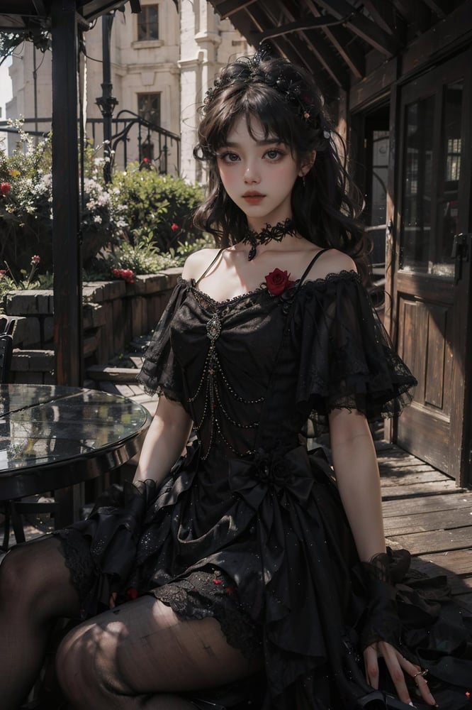Modern victorian fashion dress style 2 - AI Model cover image