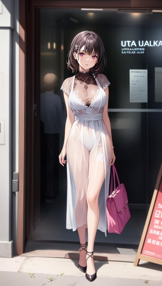 胸以上覆盖着蕾丝的衣服_Clothes with lace covering the collarbone - AI Model cover image