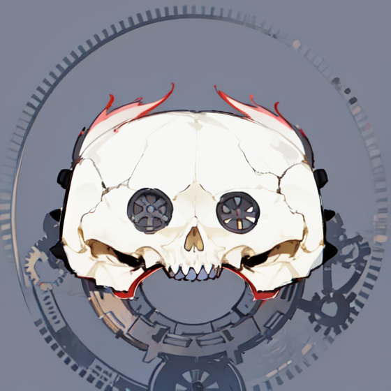 AI art "Steampunk skull Discord profile"