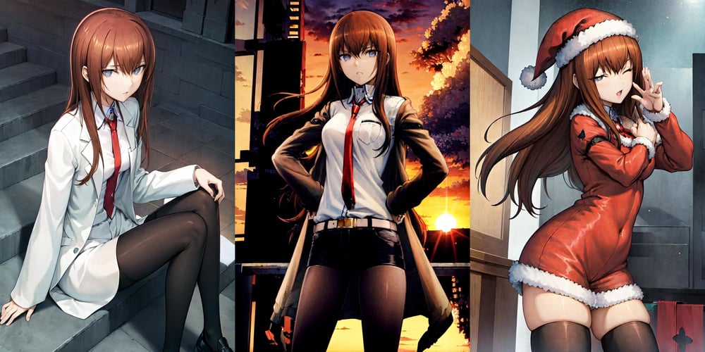 makise kurisu牧濑红莉栖 (GAME STYLE contain 3 clothes and 5 expressions )包含3套衣服5个表情 - AI Model cover image