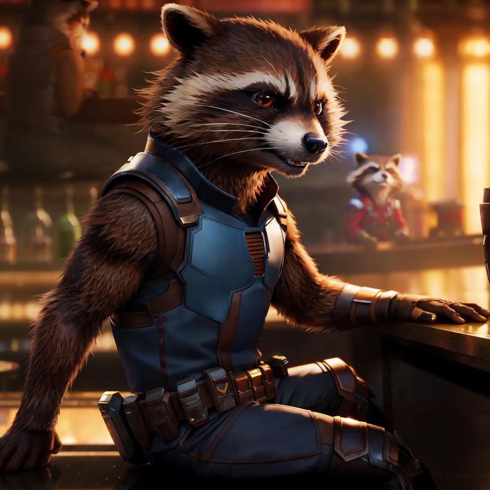 Rocket Raccoon (Guardians of the Galaxy), Furry Character LyCORIS by Miclasher - AI LoRA model on PixAI