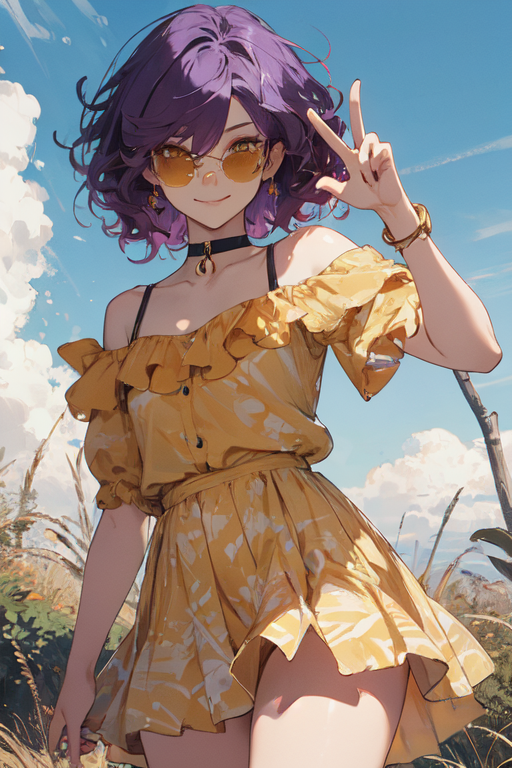 AI art "Saori - Summer date"