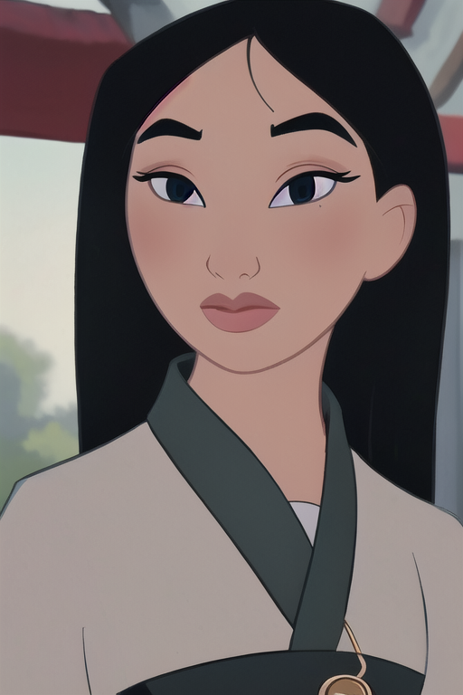 AI Art LoRA Model Mulan Disney Movie PixAI