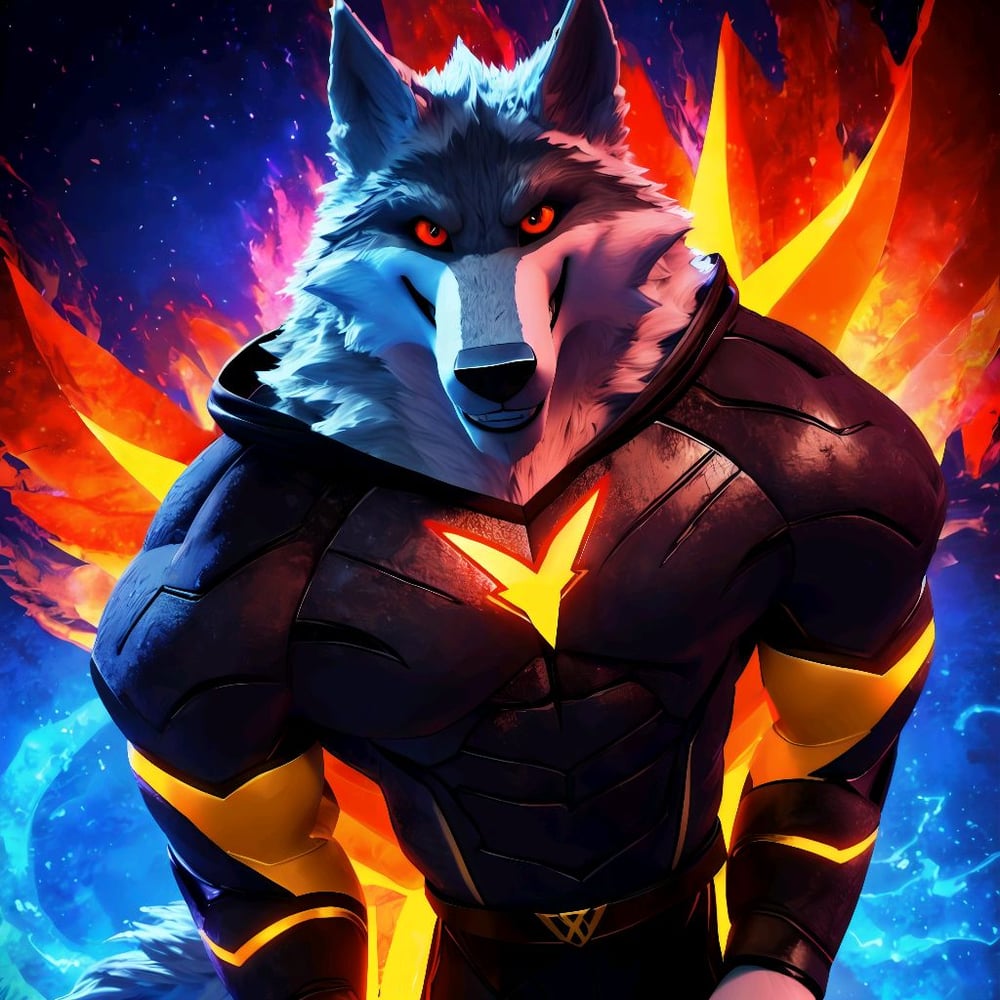 AI art "flash wolf By brunoxp_official"