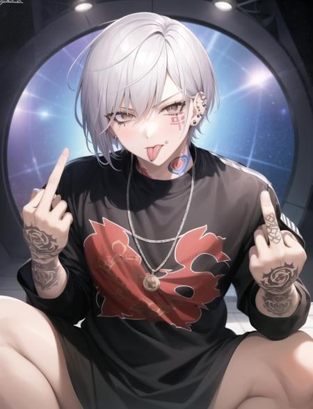 middle fingers - AI Model cover image
