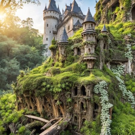 SDXL Overgrown, Moss-covered Style Environment LoRA V1.0 - AI LoRA model on PixAI