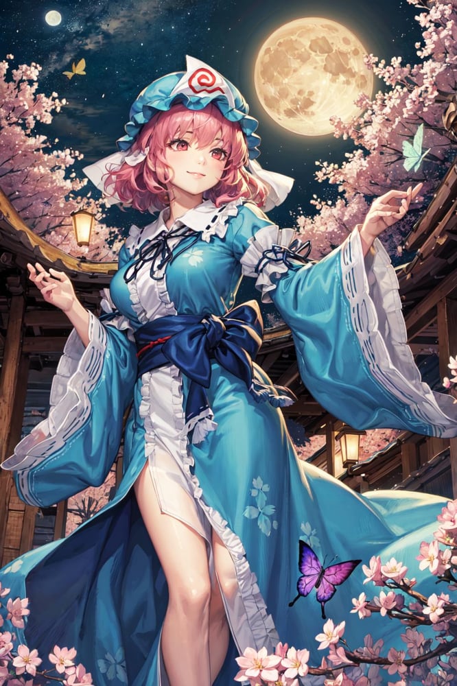 saigyouji yuyuko (touhou) 西行寺幽幽子 东方project - AI Model cover image