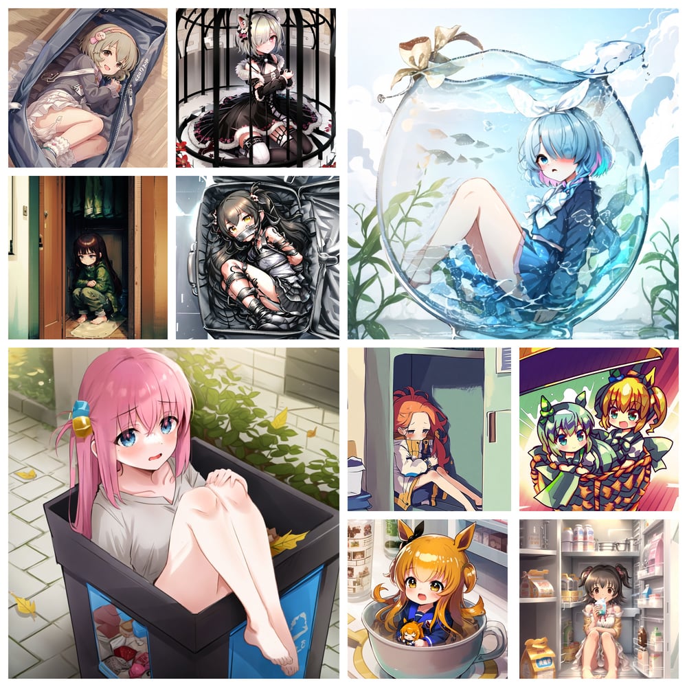 In container: in box / in bottle / in fishbowl / etc. - AI Model cover image