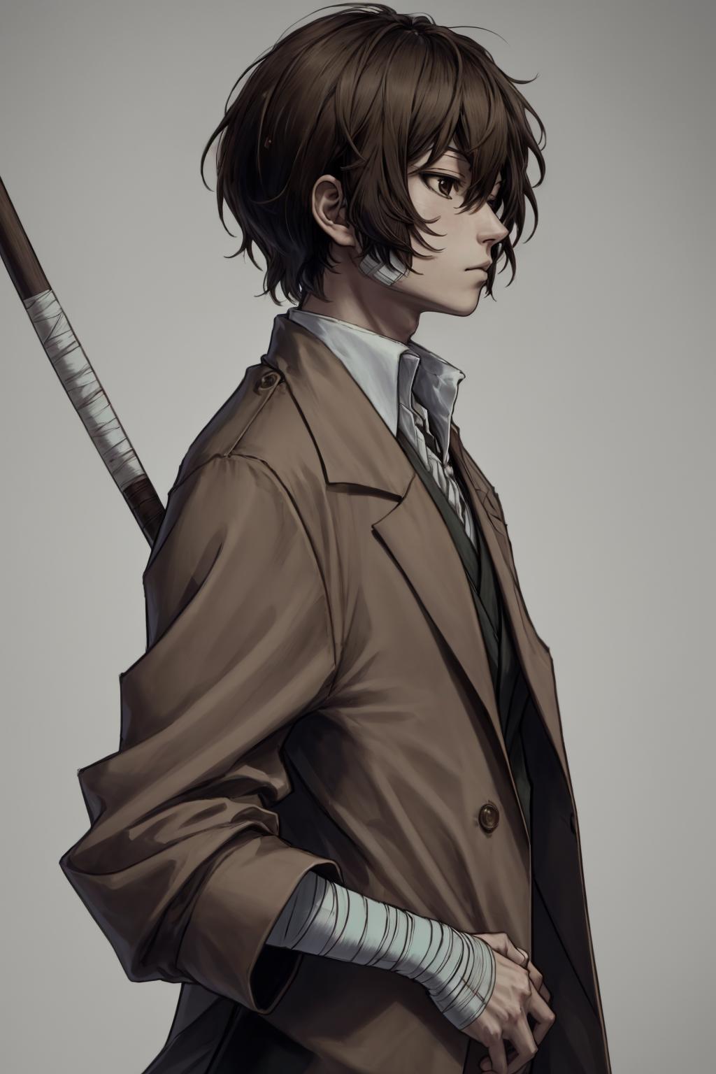 AI Art LoRA Model Osamu Dazai Bungou Stray Dogs PixAI