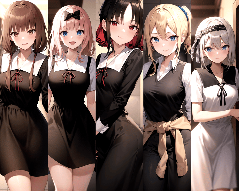 Kaguya-sama wa Kokurasetai | 5 Girl pack: Chika, Hayasaka Ai, Miko, Kei - AI LoRA model on PixAI