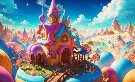 Candyland, Colorful Fantasy Environment LoRA V1.0 - AI LoRA model on PixAI